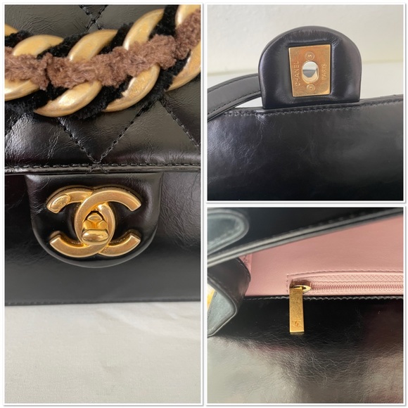 Sold Black Chanel Glazed Calfskin Straight Lined Flap bag - Picture 14 of 17